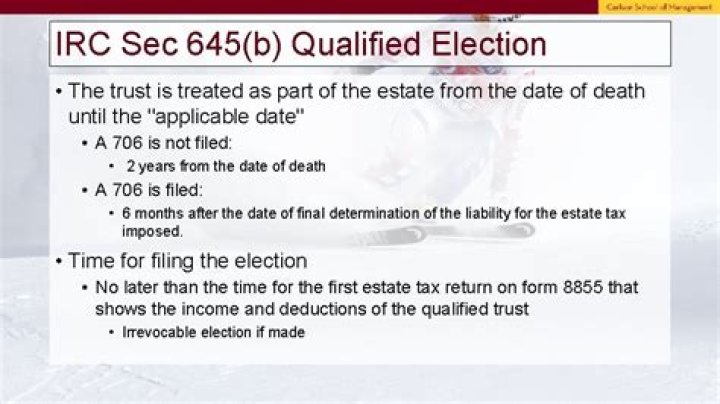 Can a trust make a 645 election?