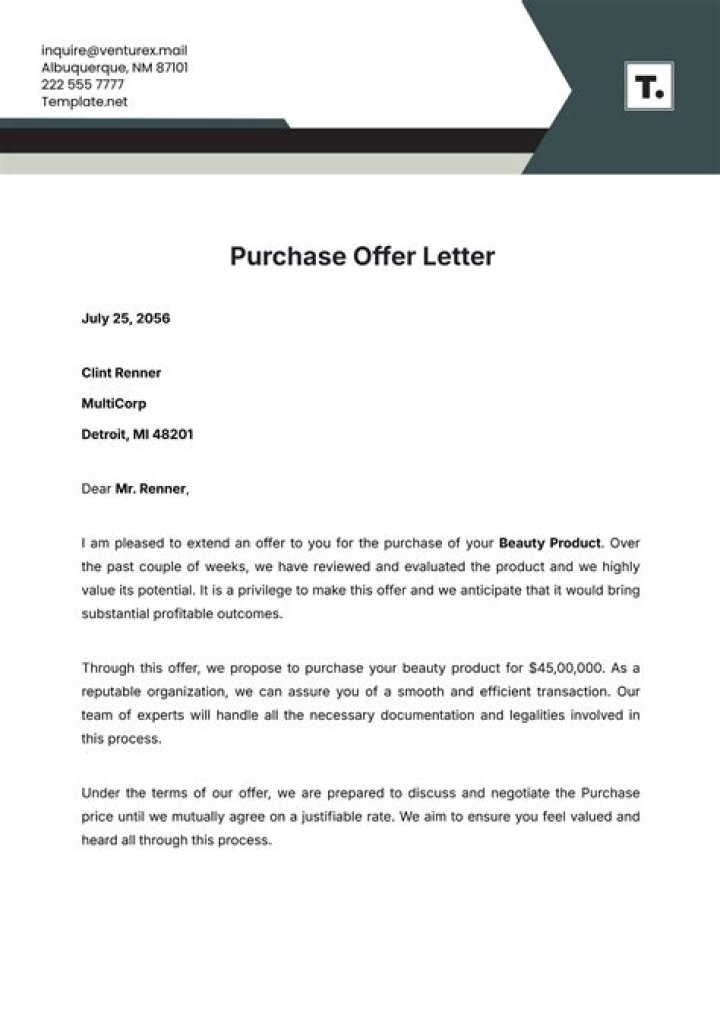 How binding is an offer to purchase?