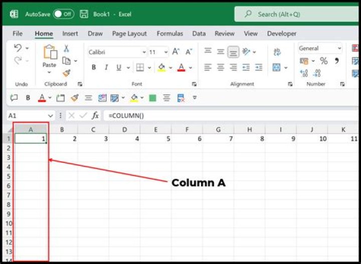How do I create a monthly column in Excel?