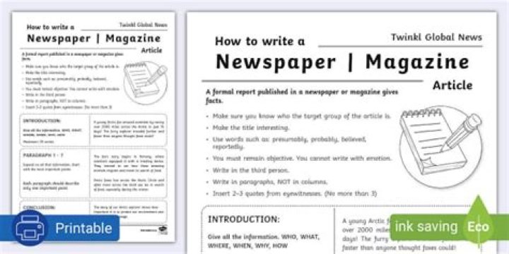How do you write an excerpt from an article?
